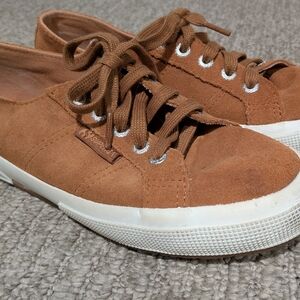Superga Brown Suede Sneakers